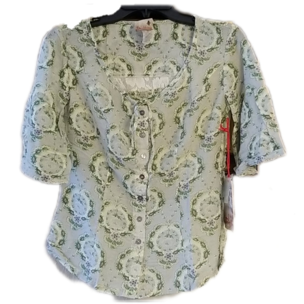 Da-Nang Silk Button Down Blouse X-Small
